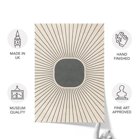 Textured Minimalist Modern Boho Line Art - Home Decor for Living Room Stairs Bedroom Office - Grey - A4- Set of 3