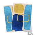 Abstract Minimalist Artwork – Neutral/Blue – A2 – Set of 2
