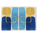 Abstract Minimalist Artwork – Neutral/Blue – A2 – Set of 2