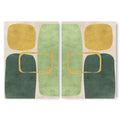 Abstract Minimalist Artwork – Neutral/Green – A2 – Set of 2
