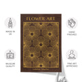 Classic Gold Flowers Artwork – Exclusive Gold Collection - Home Decor for Living Room/Bedroom/Hallway/Office – Brown – A4 - Set of 2- Adam & Alice London - ADAM and ALICE Premium Fine Wall Art Unframed Print – Flowers Art – Vase - Home Decor for Living Room Bedroom Hallway Office – Neutral Background - Grey Blue Green Brown – A3 A4 A2