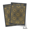 Classic Gold Flowers Artwork – Exclusive Gold Collection - Home Decor for Living Room/Bedroom/Hallway/Office – Gray – A4 - Set of 2- Adam & Alice London - ADAM and ALICE Premium Fine Wall Art Unframed Print – Flowers Art – Vase - Home Decor for Living Room Bedroom Hallway Office – Neutral Background - Grey Blue Green Brown – A3 A4 A2