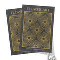 Classic Gold Flowers Artwork – Exclusive Gold Collection - Home Decor for Living Room/Bedroom/Hallway/Office – Gray – A4 - Set of 2- Adam & Alice London - ADAM and ALICE Premium Fine Wall Art Unframed Print – Flowers Art – Vase - Home Decor for Living Room Bedroom Hallway Office – Neutral Background - Grey Blue Green Brown – A3 A4 A2