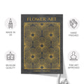 Classic Gold Flowers Artwork – Exclusive Gold Collection - Home Decor for Living Room/Bedroom/Hallway/Office – Gray – A4 - Set of 2- Adam & Alice London - ADAM and ALICE Premium Fine Wall Art Unframed Print – Flowers Art – Vase - Home Decor for Living Room Bedroom Hallway Office – Neutral Background - Grey Blue Green Brown – A3 A4 A2