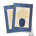 Classy Classic Flowers Artwork – Blue – A3 - Set of 2- Adam & Alice London - ADAM and ALICE Premium Fine Wall Art Unframed Print – Flowers Art – Vase - Home Decor for Living Room Bedroom Hallway Office – Neutral Background - Grey Blue Green Brown – A3 A4 A2