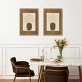 Classy Classic Flowers Artwork – Brown – A3 - Set of 2- Adam & Alice London - ADAM and ALICE Premium Fine Wall Art Unframed Print – Flowers Art – Vase - Home Decor for Living Room Bedroom Hallway Office – Neutral Background - Grey Blue Green Brown – A3 A4 A2