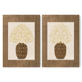 Classy Classic Flowers Artwork – Brown – A3 - Set of 2- Adam & Alice London - ADAM and ALICE Premium Fine Wall Art Unframed Print – Flowers Art – Vase - Home Decor for Living Room Bedroom Hallway Office – Neutral Background - Grey Blue Green Brown – A3 A4 A2
