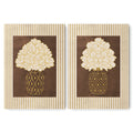 Classy Classic Flowers Artwork – Dark Background - Brown – A3 - Set of 2- Adam & Alice London - ADAM and ALICE Premium Fine Wall Art Unframed Print – Flowers Art – Vase - Home Decor for Living Room Bedroom Hallway Office – Neutral Background - Grey Blue Green Brown – A3 A4 A2