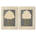 Classy Classic Flowers Artwork – Dark Background - Grey – A3 - Set of 2- Adam & Alice London - ADAM and ALICE Premium Fine Wall Art Unframed Print – Flowers Art – Vase - Home Decor for Living Room Bedroom Hallway Office – Neutral Background - Grey Blue Green Brown – A3 A4 A2