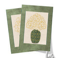 Classy Classic Flowers Artwork – Green – A3 - Set of 2- Adam & Alice London - ADAM and ALICE Premium Fine Wall Art Unframed Print – Flowers Art – Vase - Home Decor for Living Room Bedroom Hallway Office – Neutral Background - Grey Blue Green Brown – A3 A4 A2