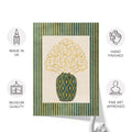 Classy Classic Flowers Artwork – Green – A3 - Set of 2- Adam & Alice London - ADAM and ALICE Premium Fine Wall Art Unframed Print – Flowers Art – Vase - Home Decor for Living Room Bedroom Hallway Office – Neutral Background - Grey Blue Green Brown – A3 A4 A2