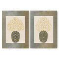 Classy Classic Flowers Artwork – Grey – A3 - Set of 2- Adam & Alice London - ADAM and ALICE Premium Fine Wall Art Unframed Print – Flowers Art – Vase - Home Decor for Living Room Bedroom Hallway Office – Neutral Background - Grey Blue Green Brown – A3 A4 A2