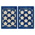 Classy Classic Flowers Artwork – London Gold Collection - Home Decor for Living Room/Bedroom/Hallway/Office – Blue – A4 - Set of 2- Adam & Alice London - ADAM and ALICE Premium Fine Wall Art Unframed Print – Flowers Art – Vase - Home Decor for Living Room Bedroom Hallway Office – Neutral Background - Grey Blue Green Brown – A3 A4 A2
