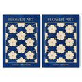 Classy Classic Flowers Artwork – London Gold Collection - Home Decor for Living Room/Bedroom/Hallway/Office – Blue – A4 - Set of 2- Adam & Alice London - ADAM and ALICE Premium Fine Wall Art Unframed Print – Flowers Art – Vase - Home Decor for Living Room Bedroom Hallway Office – Neutral Background - Grey Blue Green Brown – A3 A4 A2