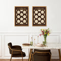 Classy Classic Flowers Artwork – London Gold Collection - Home Decor for Living Room/Bedroom/Hallway/Office – Brown – A4 - Set of 2- Adam & Alice London - ADAM and ALICE Premium Fine Wall Art Unframed Print – Flowers Art – Vase - Home Decor for Living Room Bedroom Hallway Office – Neutral Background - Grey Blue Green Brown – A3 A4 A2