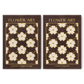 Classy Classic Flowers Artwork – London Gold Collection - Home Decor for Living Room/Bedroom/Hallway/Office – Brown – A4 - Set of 2- Adam & Alice London - ADAM and ALICE Premium Fine Wall Art Unframed Print – Flowers Art – Vase - Home Decor for Living Room Bedroom Hallway Office – Neutral Background - Grey Blue Green Brown – A3 A4 A2