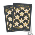 Classy Classic Flowers Artwork – London Gold Collection - Home Decor for Living Room/Bedroom/Hallway/Office – Gray – A4 - Set of 2- Adam & Alice London - ADAM and ALICE Premium Fine Wall Art Unframed Print – Flowers Art – Vase - Home Decor for Living Room Bedroom Hallway Office – Neutral Background - Grey Blue Green Brown – A3 A4 A2