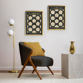 Classy Classic Flowers Artwork – London Gold Collection - Home Decor for Living Room/Bedroom/Hallway/Office – Gray – A4 - Set of 2- Adam & Alice London - ADAM and ALICE Premium Fine Wall Art Unframed Print – Flowers Art – Vase - Home Decor for Living Room Bedroom Hallway Office – Neutral Background - Grey Blue Green Brown – A3 A4 A2