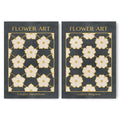 Classy Classic Flowers Artwork – London Gold Collection - Home Decor for Living Room/Bedroom/Hallway/Office – Gray – A4 - Set of 2- Adam & Alice London - ADAM and ALICE Premium Fine Wall Art Unframed Print – Flowers Art – Vase - Home Decor for Living Room Bedroom Hallway Office – Neutral Background - Grey Blue Green Brown – A3 A4 A2