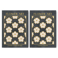Classy Classic Flowers Artwork – London Gold Collection - Home Decor for Living Room/Bedroom/Hallway/Office – Gray – A4 - Set of 2- Adam & Alice London - ADAM and ALICE Premium Fine Wall Art Unframed Print – Flowers Art – Vase - Home Decor for Living Room Bedroom Hallway Office – Neutral Background - Grey Blue Green Brown – A3 A4 A2