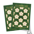 Classy Classic Flowers Artwork – London Gold Collection - Home Decor for Living Room/Bedroom/Hallway/Office – Green – A4 - Set of 2- Adam & Alice London - ADAM and ALICE Premium Fine Wall Art Unframed Print – Flowers Art – Vase - Home Decor for Living Room Bedroom Hallway Office – Neutral Background - Grey Blue Green Brown – A3 A4 A2