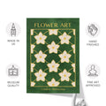 Classy Classic Flowers Artwork – London Gold Collection - Home Decor for Living Room/Bedroom/Hallway/Office – Green – A4 - Set of 2- Adam & Alice London - ADAM and ALICE Premium Fine Wall Art Unframed Print – Flowers Art – Vase - Home Decor for Living Room Bedroom Hallway Office – Neutral Background - Grey Blue Green Brown – A3 A4 A2