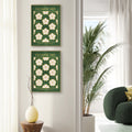 Classy Classic Flowers Artwork – London Gold Collection - Home Decor for Living Room/Bedroom/Hallway/Office – Green – A4 - Set of 2- Adam & Alice London - ADAM and ALICE Premium Fine Wall Art Unframed Print – Flowers Art – Vase - Home Decor for Living Room Bedroom Hallway Office – Neutral Background - Grey Blue Green Brown – A3 A4 A2