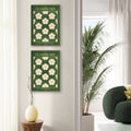 Classy Classic Flowers Artwork – London Gold Collection - Home Decor for Living Room/Bedroom/Hallway/Office – Green – A4 - Set of 2- Adam & Alice London - ADAM and ALICE Premium Fine Wall Art Unframed Print – Flowers Art – Vase - Home Decor for Living Room Bedroom Hallway Office – Neutral Background - Grey Blue Green Brown – A3 A4 A2