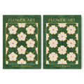 Classy Classic Flowers Artwork – London Gold Collection - Home Decor for Living Room/Bedroom/Hallway/Office – Green – A4 - Set of 2- Adam & Alice London - ADAM and ALICE Premium Fine Wall Art Unframed Print – Flowers Art – Vase - Home Decor for Living Room Bedroom Hallway Office – Neutral Background - Grey Blue Green Brown – A3 A4 A2