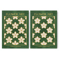Classy Classic Flowers Artwork – London Gold Collection - Home Decor for Living Room/Bedroom/Hallway/Office – Green – A4 - Set of 2- Adam & Alice London - ADAM and ALICE Premium Fine Wall Art Unframed Print – Flowers Art – Vase - Home Decor for Living Room Bedroom Hallway Office – Neutral Background - Grey Blue Green Brown – A3 A4 A2