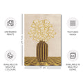 Flowers Art – Vase - Home Decor for Living Room/Bedroom/Hallway/Office – Brown - A4- Adam & Alice London - ADAM and ALICE Premium Fine Wall Art Unframed Print – Flowers Art – Vase - Home Decor for Living Room Bedroom Hallway Office – Neutral Background - Grey Blue Green Brown – A3 A4 A2