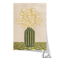 Flowers Art – Vase - Home Decor for Living Room/Bedroom/Hallway/Office – Green - A4- Adam & Alice London - ADAM and ALICE Premium Fine Wall Art Unframed Print – Flowers Art – Vase - Home Decor for Living Room Bedroom Hallway Office – Neutral Background - Grey Blue Green Brown – A3 A4 A2