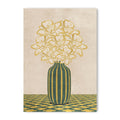 Flowers Art – Vase - Home Decor for Living Room/Bedroom/Hallway/Office – Green - A4- Adam & Alice London - ADAM and ALICE Premium Fine Wall Art Unframed Print – Flowers Art – Vase - Home Decor for Living Room Bedroom Hallway Office – Neutral Background - Grey Blue Green Brown – A3 A4 A2