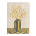 Flowers Art – Vase - Home Decor for Living Room/Bedroom/Hallway/Office – Grey - A4- Adam & Alice London - ADAM and ALICE Premium Fine Wall Art Unframed Print – Flowers Art – Vase - Home Decor for Living Room Bedroom Hallway Office – Neutral Background - Grey Blue Green Brown – A3 A4 A2