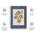 Golden Flowers Artwork – Gold Collection - Home Decor for Living Room/Bedroom/Hallway/Office – Blue – A4 - Set of 2- Adam & Alice London - ADAM and ALICE Premium Fine Wall Art Unframed Print – Flowers Art – Vase - Home Decor for Living Room Bedroom Hallway Office – Neutral Background - Grey Blue Green Brown – A3 A4 A2