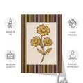 Golden Flowers Artwork – Gold Collection - Home Decor for Living Room/Bedroom/Hallway/Office – Brown – A3 - Set of 2- Adam & Alice London - ADAM and ALICE Premium Fine Wall Art Unframed Print – Flowers Art – Vase - Home Decor for Living Room Bedroom Hallway Office – Neutral Background - Grey Blue Green Brown – A3 A4 A2