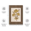 Golden Flowers Artwork – Gold Collection - Home Decor for Living Room/Bedroom/Hallway/Office – Brown – A4 - Set of 2- Adam & Alice London - ADAM and ALICE Premium Fine Wall Art Unframed Print – Flowers Art – Vase - Home Decor for Living Room Bedroom Hallway Office – Neutral Background - Grey Blue Green Brown – A3 A4 A2