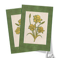 Golden Flowers Artwork – Gold Collection - Home Decor for Living Room/Bedroom/Hallway/Office – Geen – A3 - Set of 2- Adam & Alice London - ADAM and ALICE Premium Fine Wall Art Unframed Print – Flowers Art – Vase - Home Decor for Living Room Bedroom Hallway Office – Neutral Background - Grey Blue Green Brown – A3 A4 A2