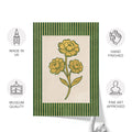 Golden Flowers Artwork – Gold Collection - Home Decor for Living Room/Bedroom/Hallway/Office – Green – A4 - Set of 2- Adam & Alice London - ADAM and ALICE Premium Fine Wall Art Unframed Print – Flowers Art – Vase - Home Decor for Living Room Bedroom Hallway Office – Neutral Background - Grey Blue Green Brown – A3 A4 A2