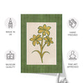 Golden Flowers Artwork – Gold Collection - Home Decor for Living Room/Bedroom/Hallway/Office – Green – A4 - Set of 2- Adam & Alice London - ADAM and ALICE Premium Fine Wall Art Unframed Print – Flowers Art – Vase - Home Decor for Living Room Bedroom Hallway Office – Neutral Background - Grey Blue Green Brown – A3 A4 A2