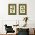 Golden Flowers Artwork – Gold Collection - Home Decor for Living Room/Bedroom/Hallway/Office – Green – A4 - Set of 2- Adam & Alice London - ADAM and ALICE Premium Fine Wall Art Unframed Print – Flowers Art – Vase - Home Decor for Living Room Bedroom Hallway Office – Neutral Background - Grey Blue Green Brown – A3 A4 A2