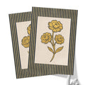Golden Flowers Artwork – Gold Collection - Home Decor for Living Room/Bedroom/Hallway/Office – Grey – A4 - Set of 2- Adam & Alice London - ADAM and ALICE Premium Fine Wall Art Unframed Print – Flowers Art – Vase - Home Decor for Living Room Bedroom Hallway Office – Neutral Background - Grey Blue Green Brown – A3 A4 A2
