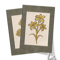 Golden Flowers Artwork – Gold Collection - Home Decor for Living Room/Bedroom/Hallway/Office – Grey – A4 - Set of 2- Adam & Alice London - ADAM and ALICE Premium Fine Wall Art Unframed Print – Flowers Art – Vase - Home Decor for Living Room Bedroom Hallway Office – Neutral Background - Grey Blue Green Brown – A3 A4 A2