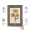 Golden Flowers Artwork – Gold Collection - Home Decor for Living Room/Bedroom/Hallway/Office – Grey – A4 - Set of 2- Adam & Alice London - ADAM and ALICE Premium Fine Wall Art Unframed Print – Flowers Art – Vase - Home Decor for Living Room Bedroom Hallway Office – Neutral Background - Grey Blue Green Brown – A3 A4 A2