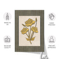 Golden Flowers Artwork – Gold Collection - Home Decor for Living Room/Bedroom/Hallway/Office – Grey – A4 - Set of 2- Adam & Alice London - ADAM and ALICE Premium Fine Wall Art Unframed Print – Flowers Art – Vase - Home Decor for Living Room Bedroom Hallway Office – Neutral Background - Grey Blue Green Brown – A3 A4 A2