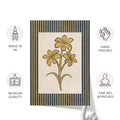 Golden Flowers Artwork – Gold Collection - Home Decor for Living Room/Bedroom/Hallway/Office – Grey – A4 - Set of 2- Adam & Alice London - ADAM and ALICE Premium Fine Wall Art Unframed Print – Flowers Art – Vase - Home Decor for Living Room Bedroom Hallway Office – Neutral Background - Grey Blue Green Brown – A3 A4 A2