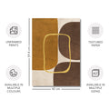 Minimalist Geometric Mid-Century Artwork – Home Decor for Living Room/Bedroom/Hallway/Office – Brown - Set of 2