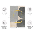 Minimalist Geometric Mid-Century Artwork – Home Decor for Living Room/Bedroom/Hallway/Office – Grey - Set of 2