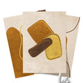 Textured Abstract Modern Minimalist Artwork – Home Decor for Living Room/Bedroom/Hallway/Office – Brown - A3 - Set of 3