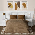 Textured Abstract Modern Minimalist Artwork – Home Decor for Living Room/Bedroom/Hallway/Office – Brown - A3 - Set of 3